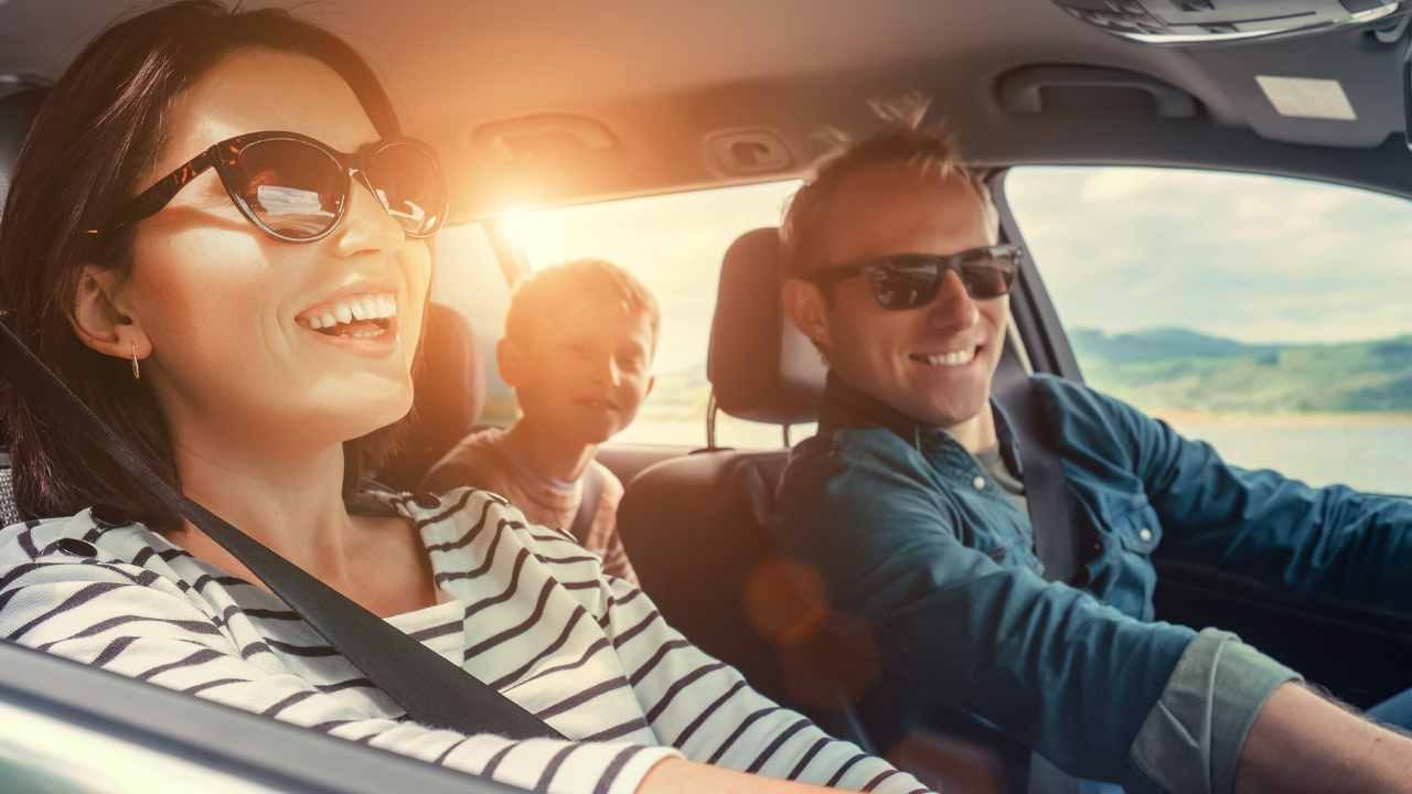 Famiglia in auto